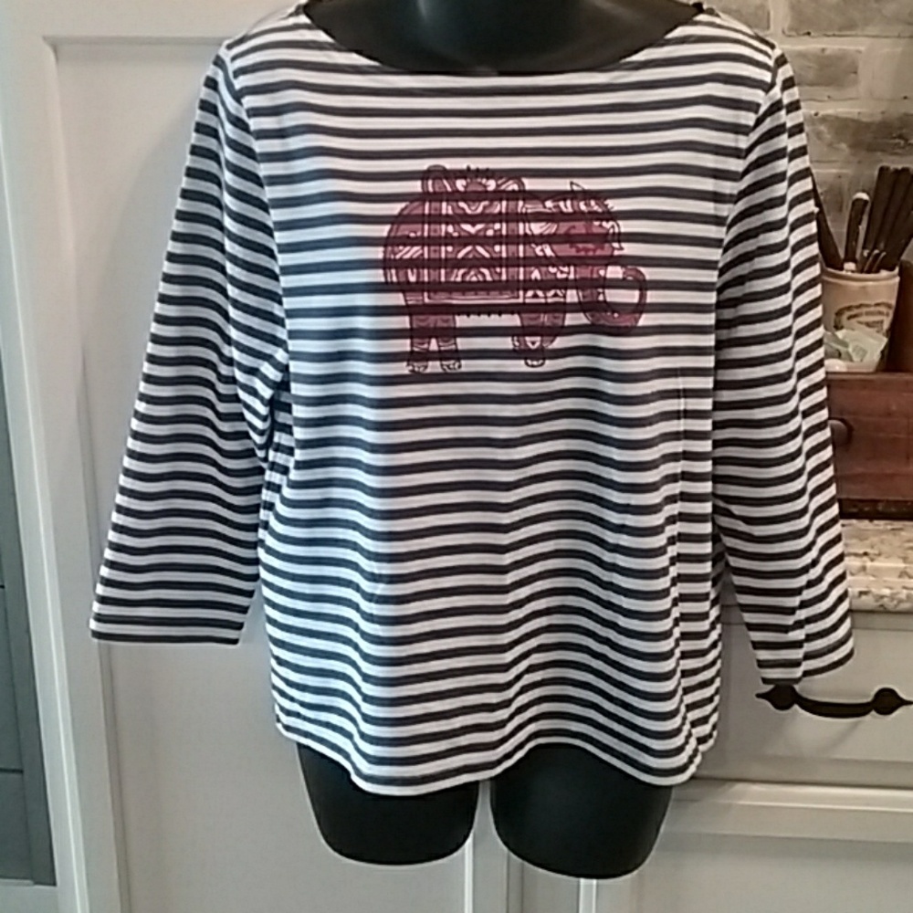 J. CREW stripe top size M